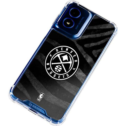 NBA Denver Nuggets Black Animal Print Moto G 5G (2024) Clear Case